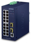 PLANET Industrial 16-Port Managed Switch IGS-4215-16T2S