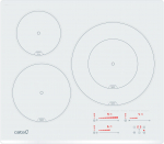 Cata INSB 6030 WH Induction Hob, 3 Zones, Slider Touch, White