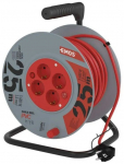 PVC Extension Cord Reel&ndash; 4 sockets, 25m, 1,5mm2 SCHUKO