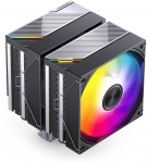 Jonsbo CA80 CPU cooler, dual tower, 2 x 120 mm, PWM, ARGB, black