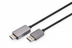DIGITUS DisplayPort Adapterkabel DP->HDMIA StSt 8K 1,8m sch