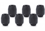 Alphacool HF screw-on nozzle TPV metal 12.7/7.6mm black 6pcs
