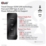 CLUB 3D TRAVEL CHARGER 132W GAN