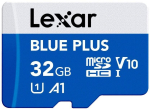 Lexar Memory card microSDHC 32GB C10 A1 U3 V10 100MB/s Blue Plus