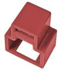 Blokada wtyku RJ45 przed nieautoryzowanym wypięciem, kolor czerwony (opakowanie 24 szt. + klucz) ALANTEC