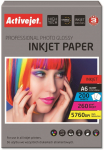 Activejet AP6-260GR200 Photo Paper for Ink Printers, A6, 200 pcs