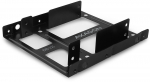 Metal frame for mounting two 2.5" disks into one 3.5" position.
