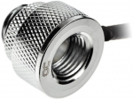 Alphacool Eiszapfen Temperatursensor G1/4 IG/IG mit AG Adapter - chrome