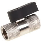 Alphacool 2-way ball valve G1/4 - Chrome