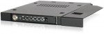2.5&rdquo; SATA/SAS HDD/SSD Rugged Full Metal Mobile Rack for Slim ODD or Slim FDD Bay - With Key Lock