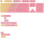Glorious GPBT Gradient Keycaps ANSI Layout Grapefruit