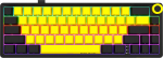 LORGAR KBP70MW, Wireless 65% Mechanical Gaming Keyboard Pro, Black/yellow, EN layout