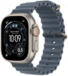 Apple Watch Ultra 3 GPS + Cellular 49mm Natural Titanium Case with Anchor Blue Ocean Band
