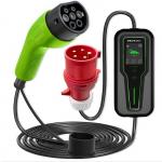 Qoltec Adj. 2in1 Mobile EV Wallbox Type2 11kW 3P CEE5 LCD 5m