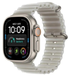 Apple Smartwatch Watch Ultra 4 GPS + Cellular 49mm Natural Titanium Case with Translucent Grey Ocean Band