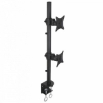 Techly Double Twin LCD/LED Desk Stand 13-27" Black