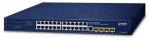 Planet IPv4/IPv6, 24-Port 10/100/1000T + 4-Port 100/1000X SFP L2/L4 SNMP Manageable Gigabit Ethernet Switch(supports ERP