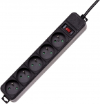 Akyga AK-SP-05A surge protection power strip, 5 sockets, switch, 1.8m