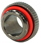 Double nipple G1/4 outer thread to G1/4&ouml; outer thread with O-ring - black nickel