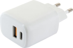 Schwaiger 230V Fast USB Type-C Charging Adapter White