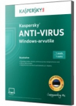 Kaspersky Anti-Virus (1 PC, 1 year), uus e-license
