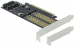 Delock PCIe x16 card > 1 x M.2 Key B + 1 x NVMe M.2 Key M + 1 x mSATA