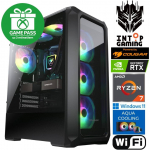 INTOP AQUA Ryzen 7 5700X 16GB 500SSD RTX5050 8GB WiFi WIN11 POWERED BY COUGAR