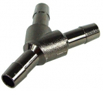 8mm (10/8mm) Y hose connector - brass - black nickel