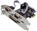 Longshine Controller PCIe 2x Seriell 1x Parallel RS232C retail