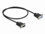 Delock RS-232 Kabel Seriell D-Sub9 Stecker zu Buchse mit schmalem Steckergeh&auml;use 0,5 m