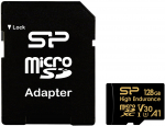 Silicon Power memory card microSDXC 128GB High Endurance + adapter