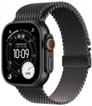 Apple Watch Ultra 3 GPS + Cellular 49mm Black Titanium Case with Black Titanium Milanese Loop - Large