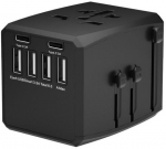 MicroConnect World Travel Adapter, 4 USB A and 2 USB C ports