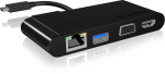 ICY BOX IB-DK403-C Wired USB 3.2 Gen 1 (3.1 Gen 1) Type-C Black