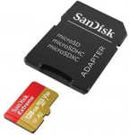 Sandisk Extreme microSDXC memory card 128GB + adapter