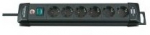 Brennenstuhl Premium-Line 6-Way Black Extension Socket, 3m