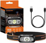 Headlamp, rechargable micro USB, 2W, 110lm, 500mAh +red