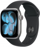 Apple Watch Series 11&nbsp;GPS + Cellular 42mm Space Grey Aluminium Case with Black Sport Band - M/L | Apple