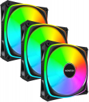 Montech RX120 PRO PWM Reverse ARGB Fan 3-Pack 120mm Black