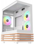 Thermaltake View 170 WS ARGB white wood M-ATX case, tempered glass x2