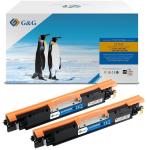 G&G Replacement Toner HP 126A CE310AD Canon 729BK, 2 pcs
