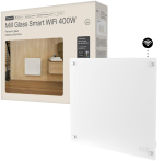 Mill Glass Smart WiFi Panel Heater Gen. 4 | GL400WIFI4 | Panel Heater | 400 W | Suitable for rooms up to 4-6 m&sup2; | White
