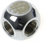 Bitspower Adapter T-Splitter 3x G1/4 Zoll IG - silber gl&auml;nzend