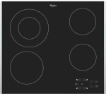 Whirlpool AKT 8130 BA built-in ceramic hob, black, 4 zones