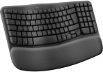 Logitech Wave Keys Wireless Keyboard with Wrist Rest, Graphite