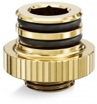 EK Water Blocks EK-Quantum Torque Push-In Adapter M7 Gold-Coated Brass