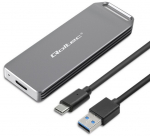 Qoltec Mini Pocket Housing for M.2 NVMe SSD | USB 3.1 10Gb/s