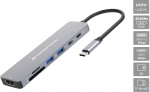 CONCEPTRONIC 7-1 Dock USB-C->HDMI,USB-C,2xUSB-A, 25cm gr