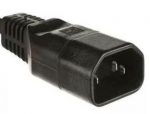 MicroConnect IEC Power Adaptor C14 PlugC14 Socket, Straight, Black10A 250V
