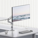 Ergo Office ER-691 W monitor desk mount, gas spring, 17&ndash;32 in, 1&ndash;10 kg, matte white, VESA 100x100